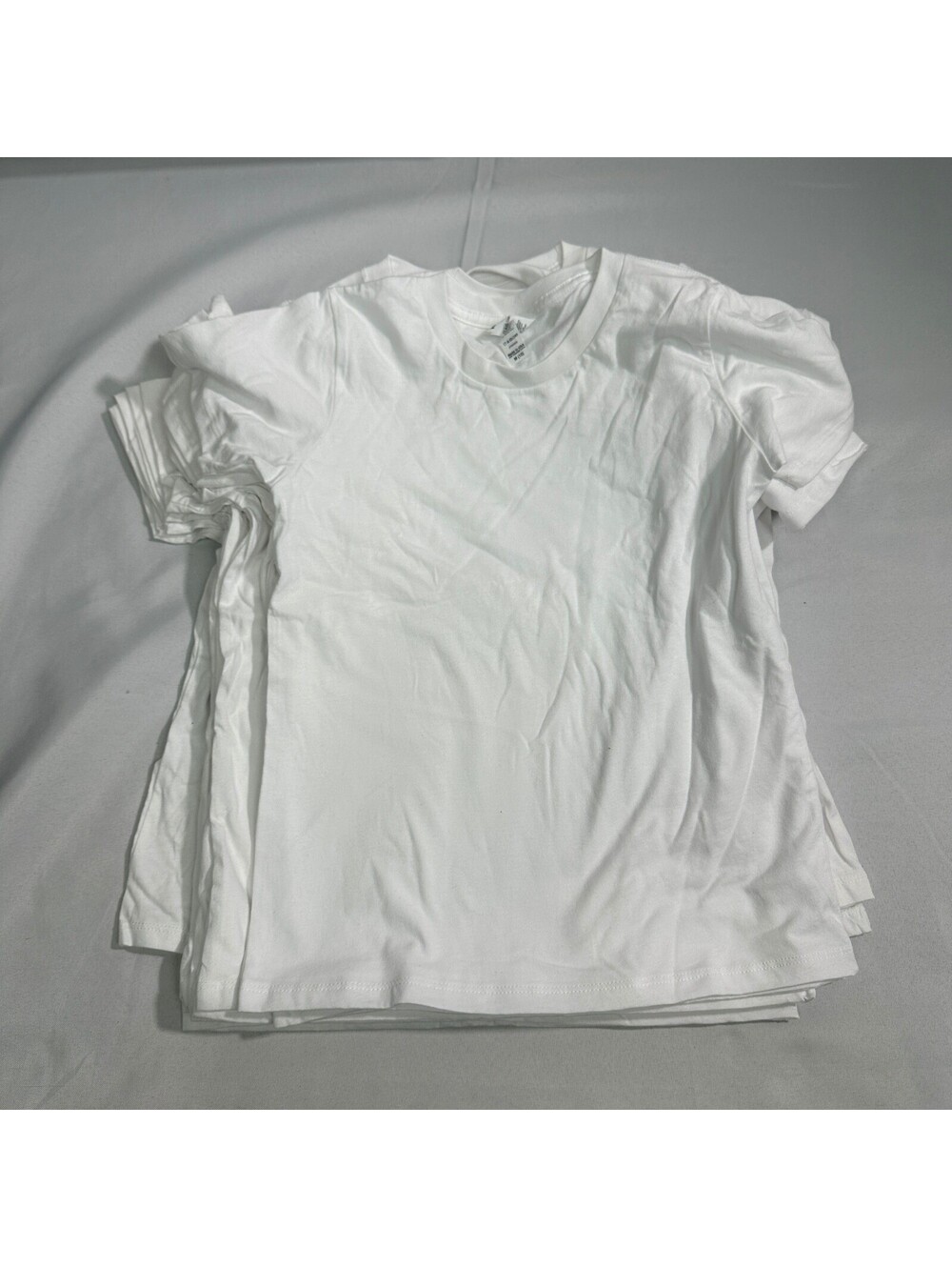 NWT Royal Apparel Kids Med White Cotton T-Shirts Lot of 15